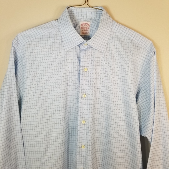 Brooks Brothers Madison Check Dress Shirt 16-35 - Picture 12 of 16